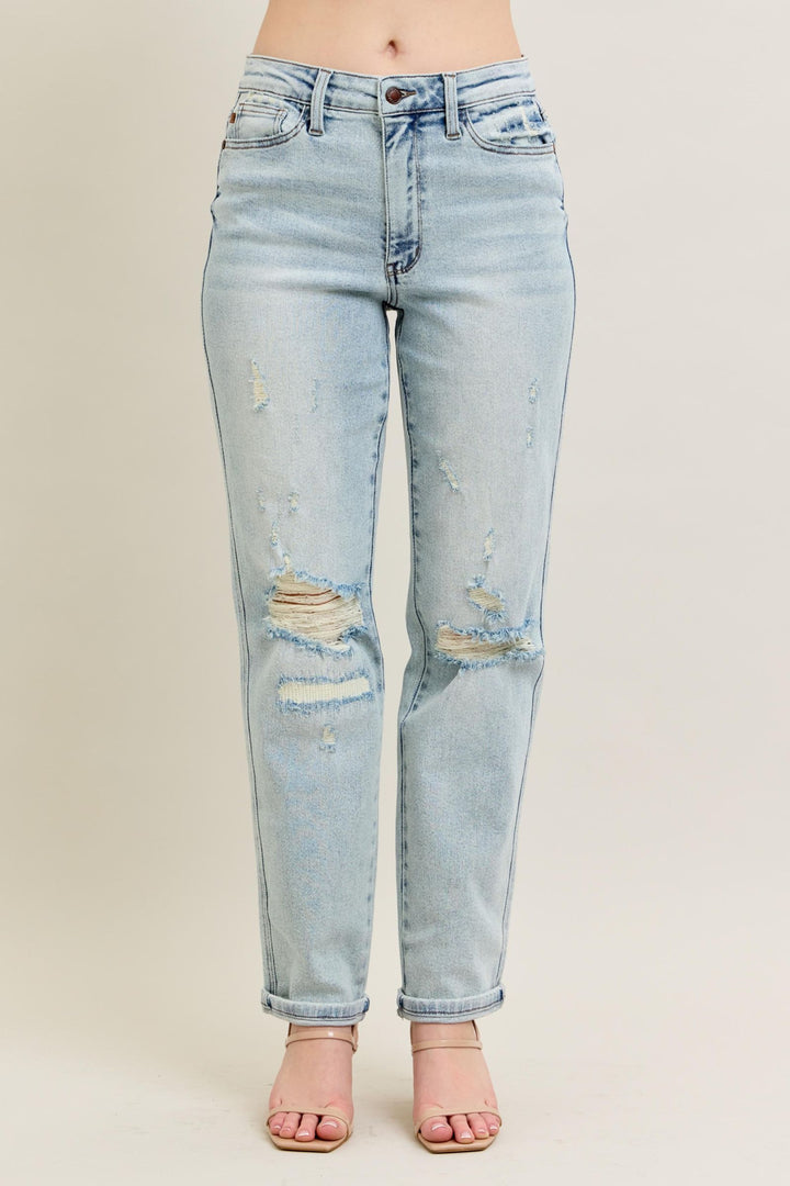 Judy Blue Destroy Light Wash Jeans