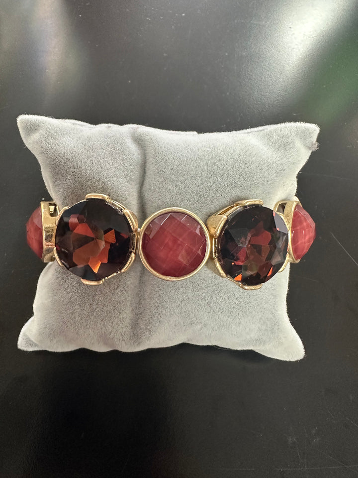 Lg. faceted Rd. stone Bracelets