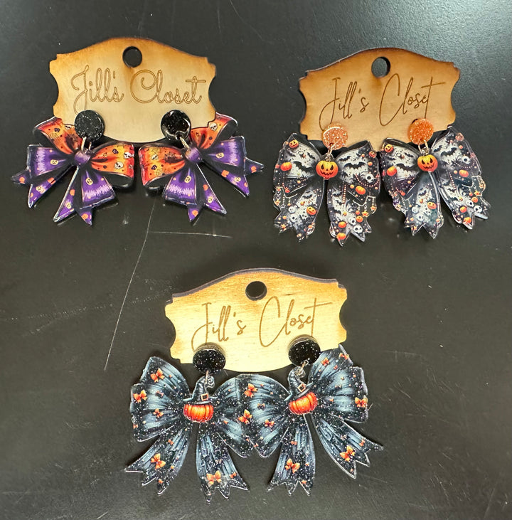 Halloween Bow Earrings