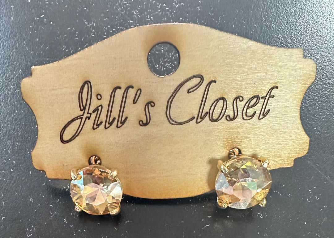 Faceted Stud Earrings