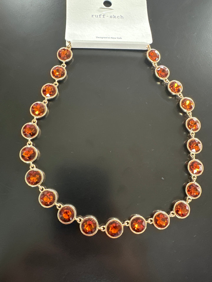 Jennifer’s Rd Faceted Stone Necklace