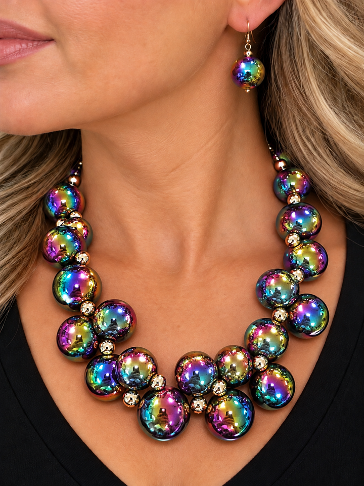 Amanda’s Big Ball Necklace & Earrings set