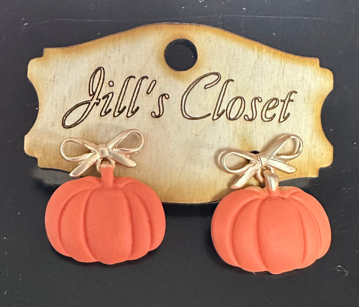 Pumpkin Bow Earrings