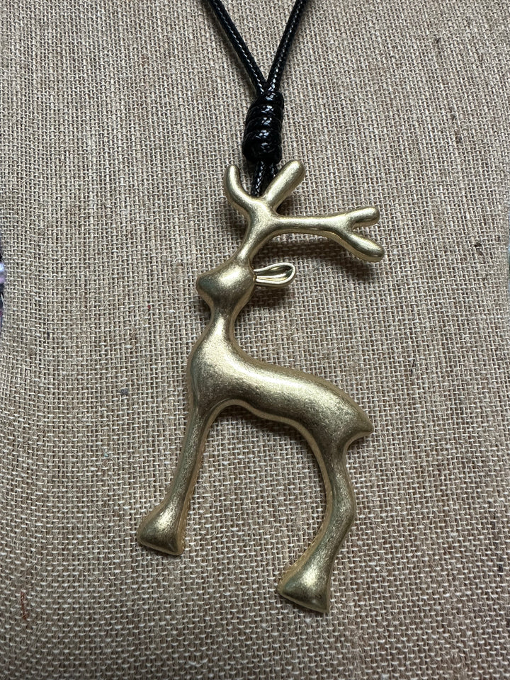 Reindeer Pendant Necklace or Earrings