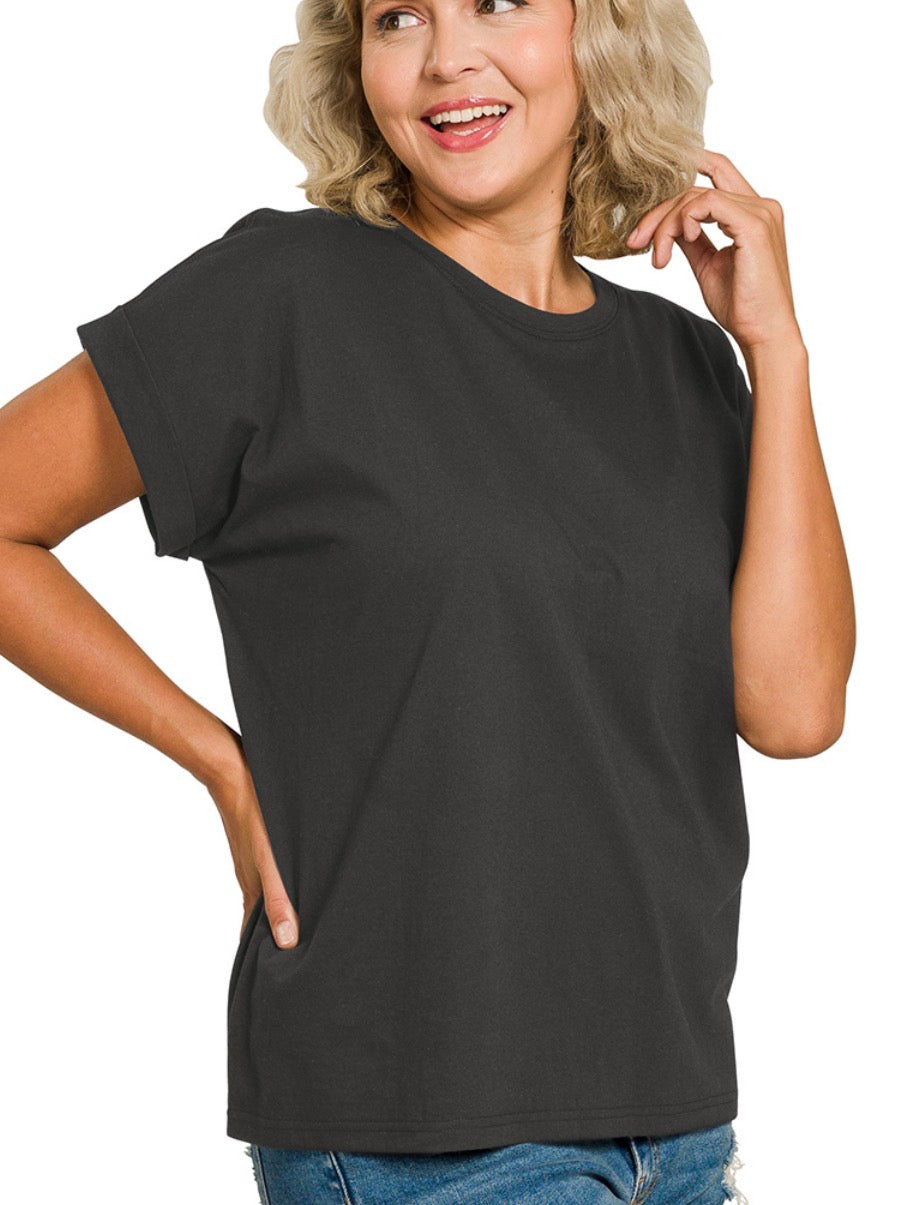 Folded Sleeve T-Shirt