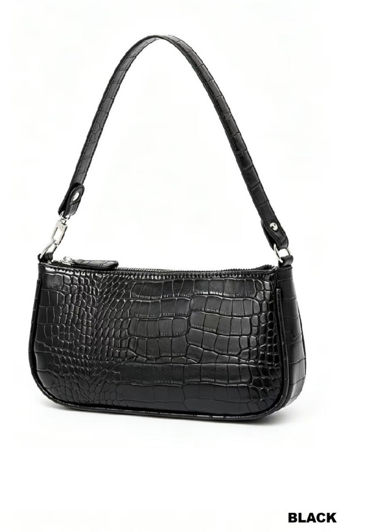 Faux Croc Handbag