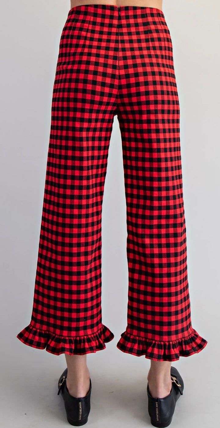 Buffalo Check Ruffled Pants