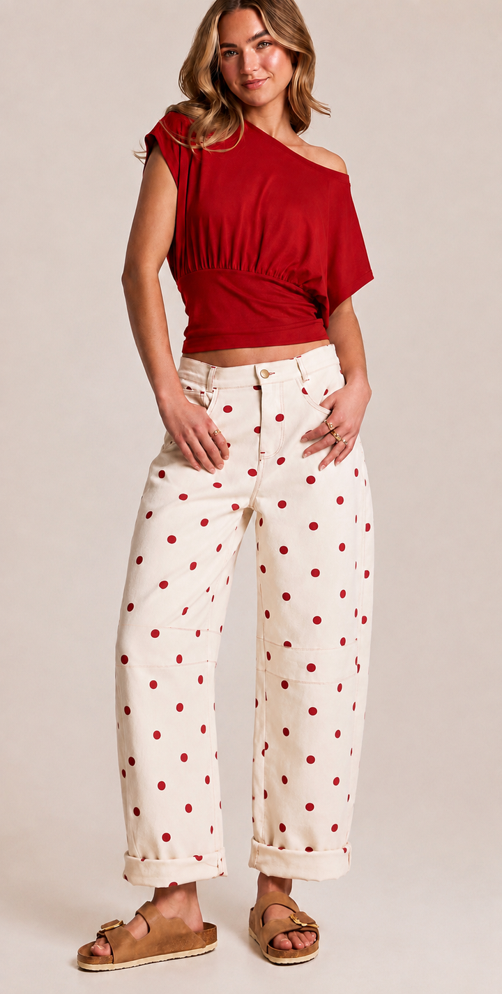 Red Polkadot pants