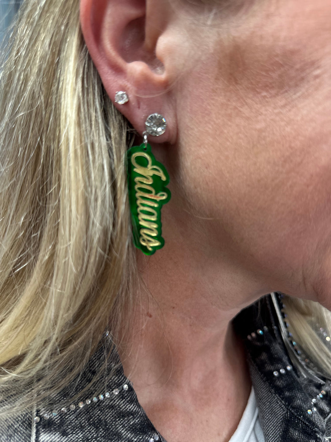 Rhinestone Mascot earrings