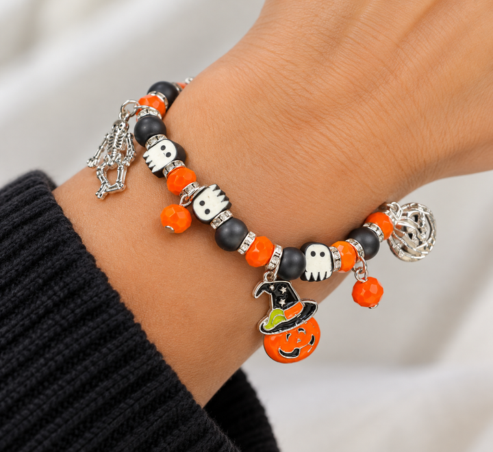 Halloween Beaded Charm Bracelets