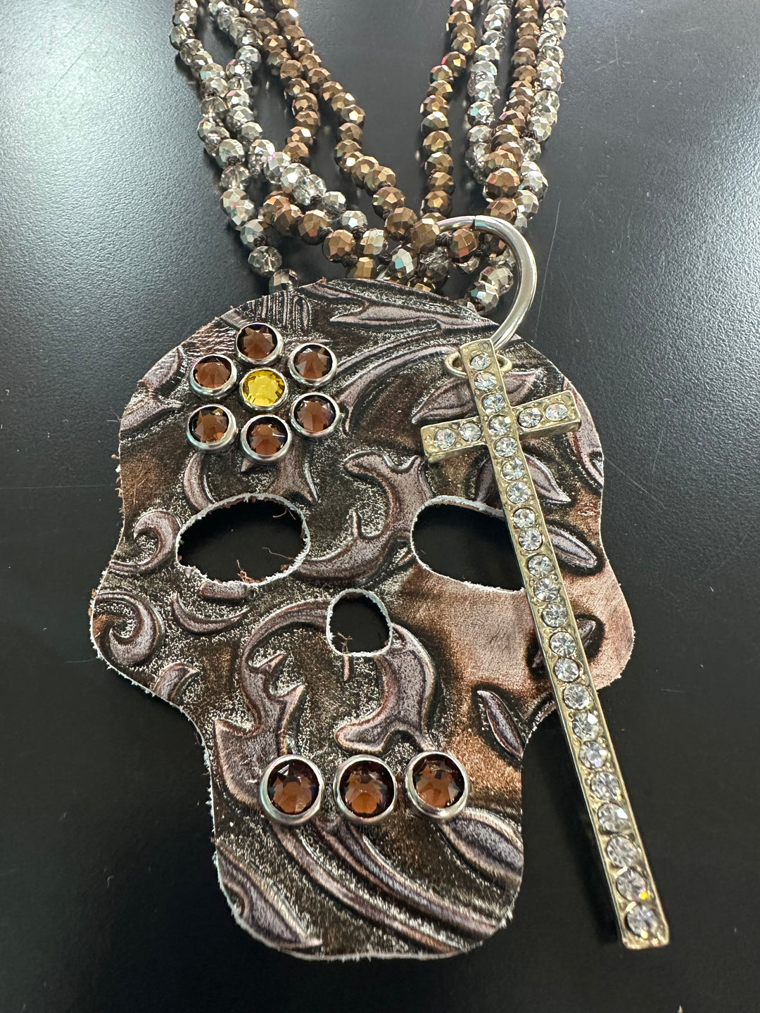 Harley’s Beaded Cross Necklace
