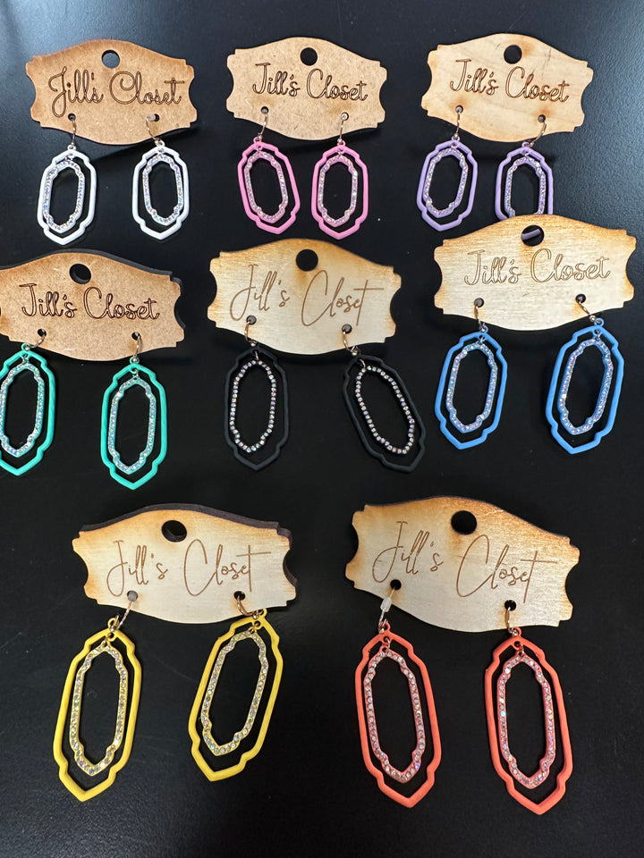 Double Drop Bling Earrings