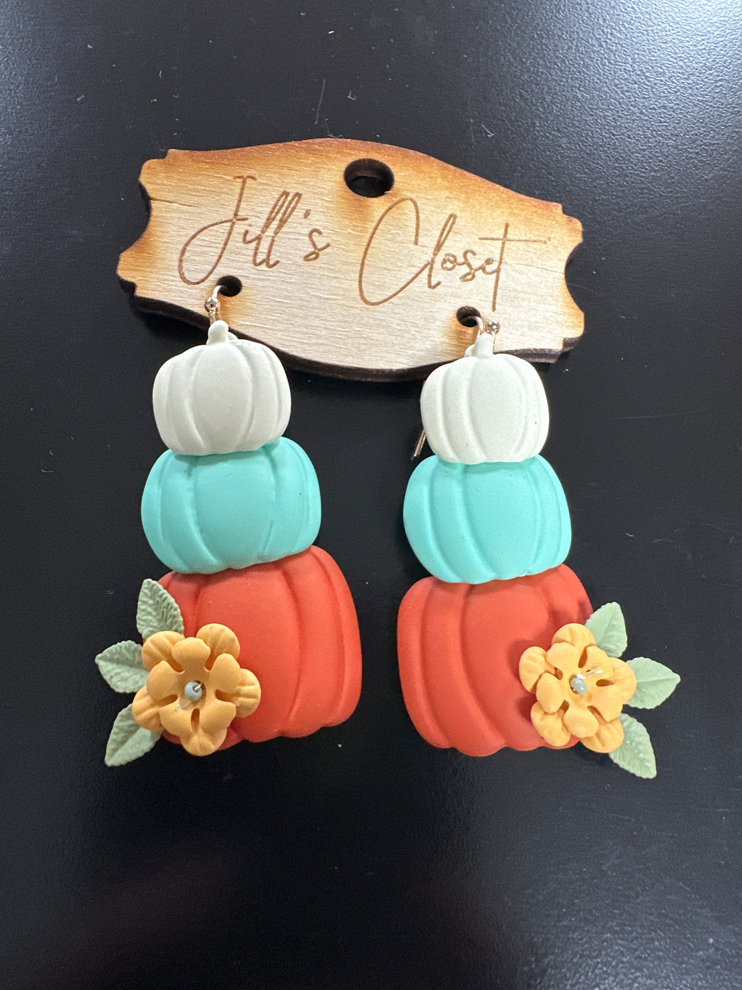 Stacked Pumpkin Earrings