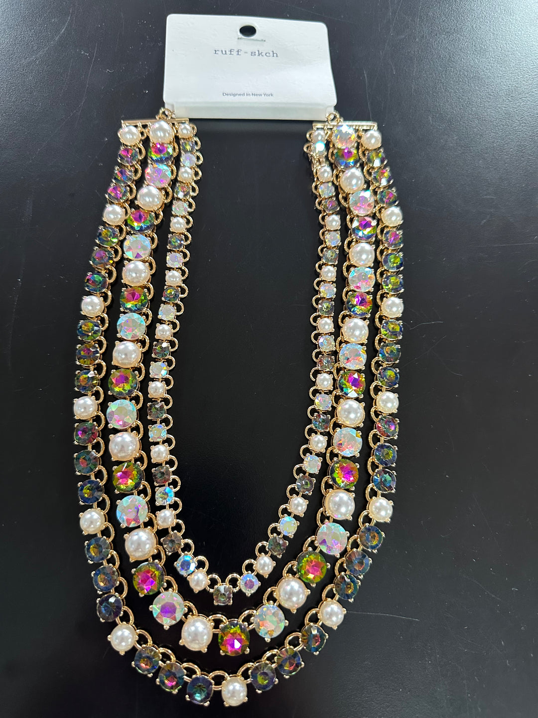 Triple Stand Bling Necklace