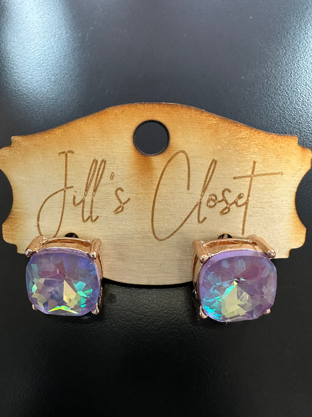 Lg Square Stud Earrings
