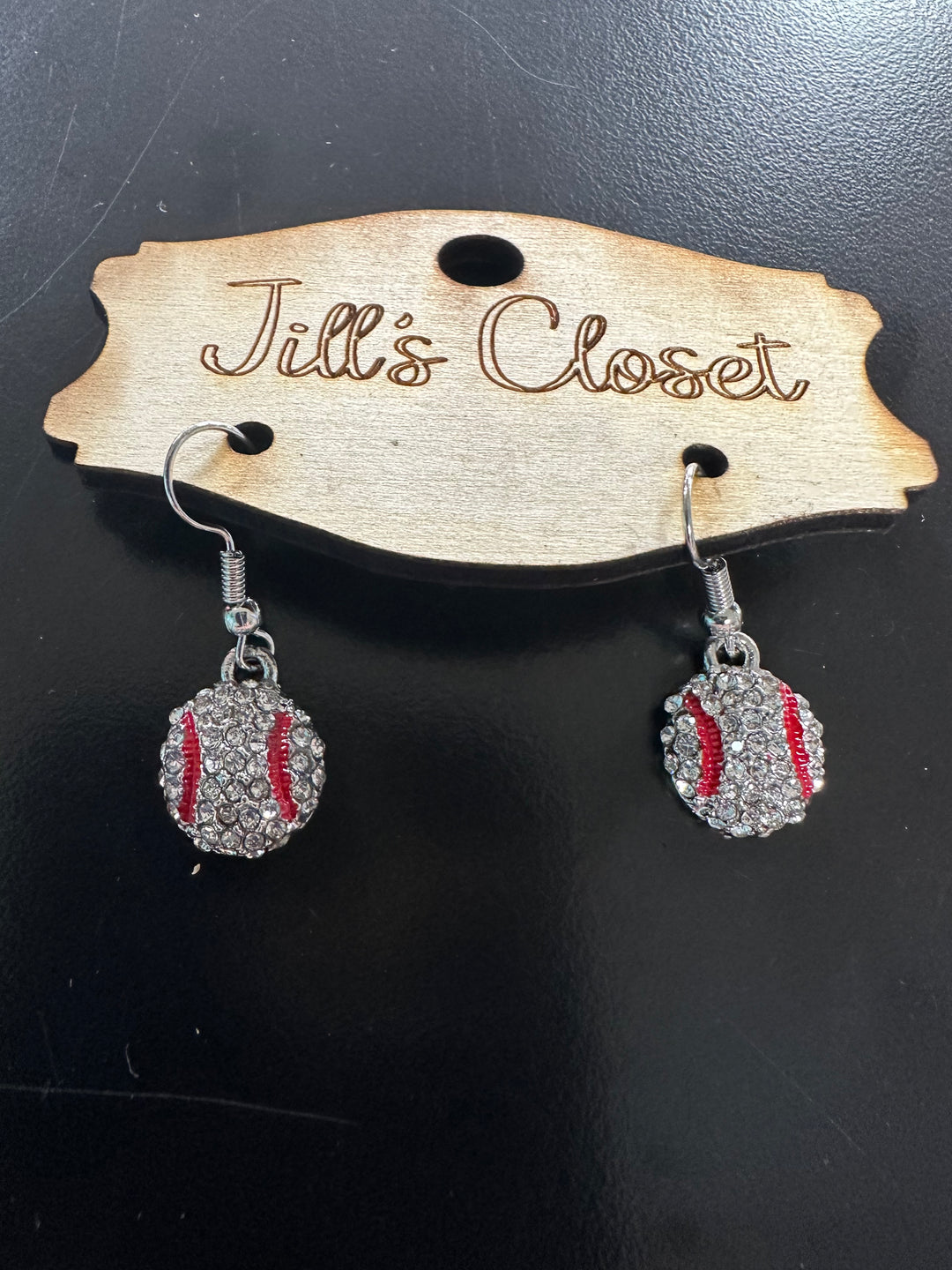 Baseball or Softball Bling Earrings