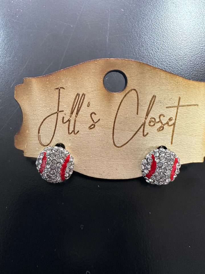 Baseball or Softball Bling Earrings