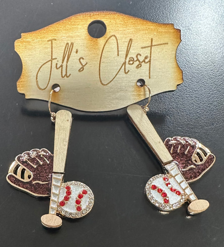 Baseball Earrings