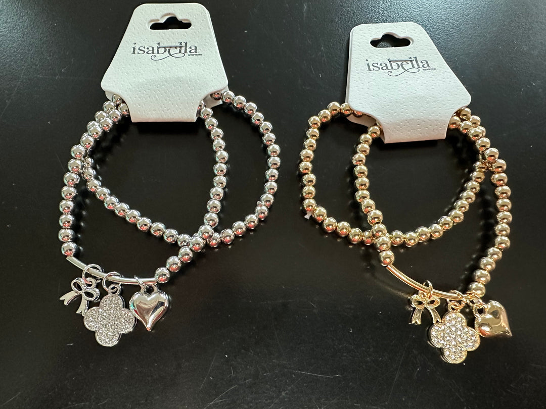 Beaded Charm Bracelet Set