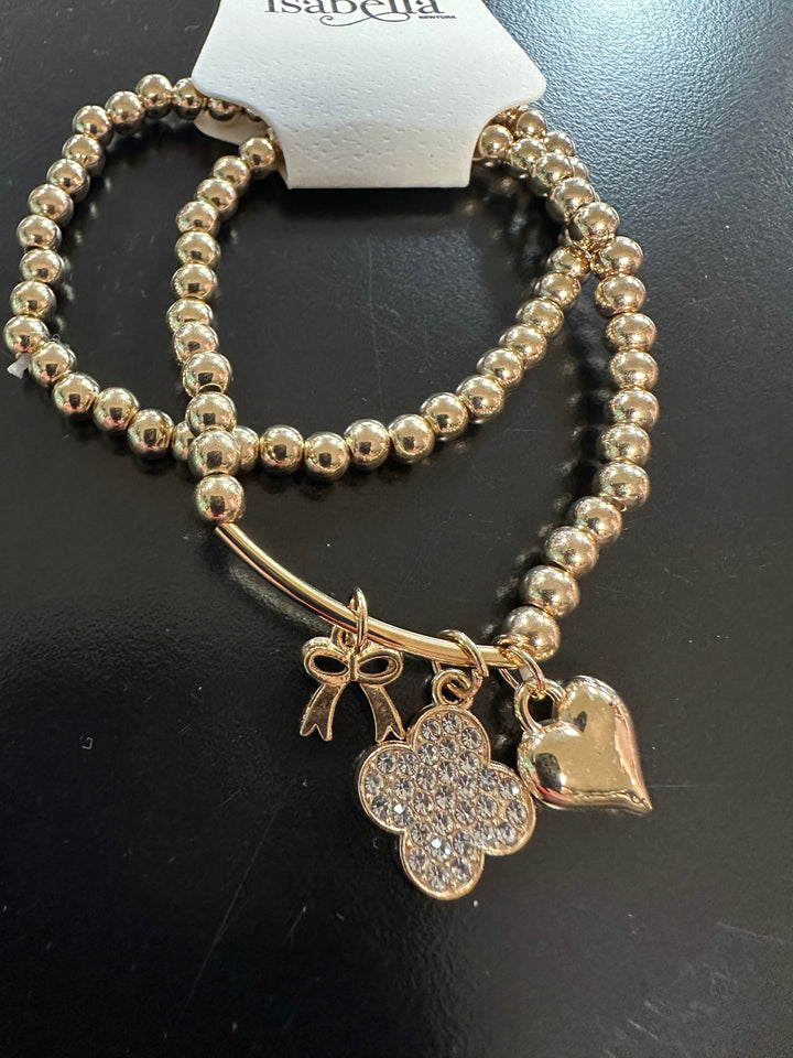 Beaded Charm Bracelet Set
