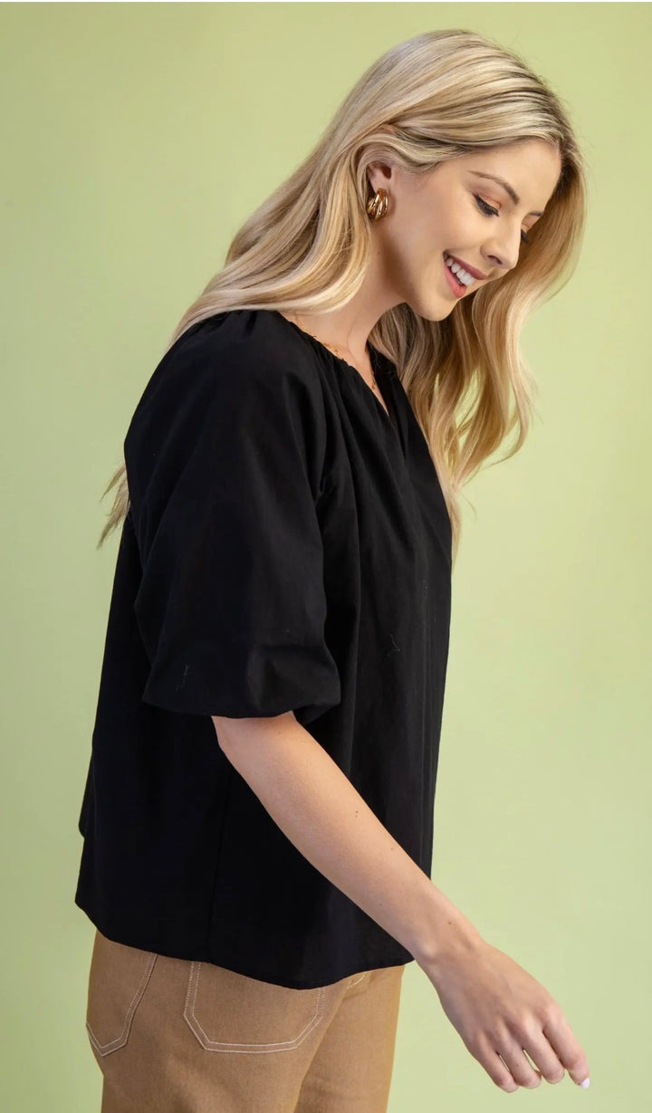 Beauty in Black Blouse