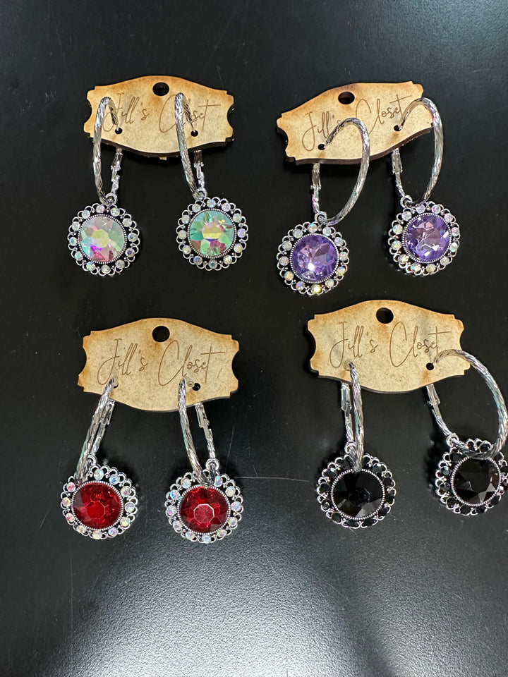 Bejeweled Hoop Earrings