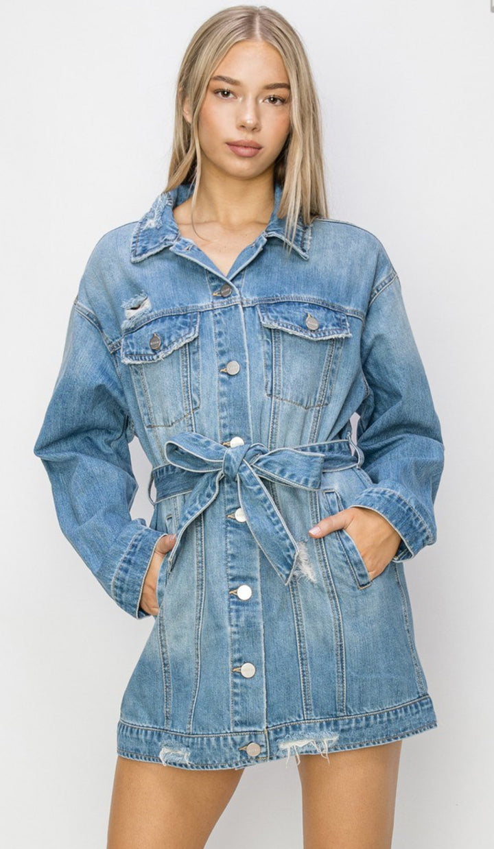 Belt it Out Denim Jacket