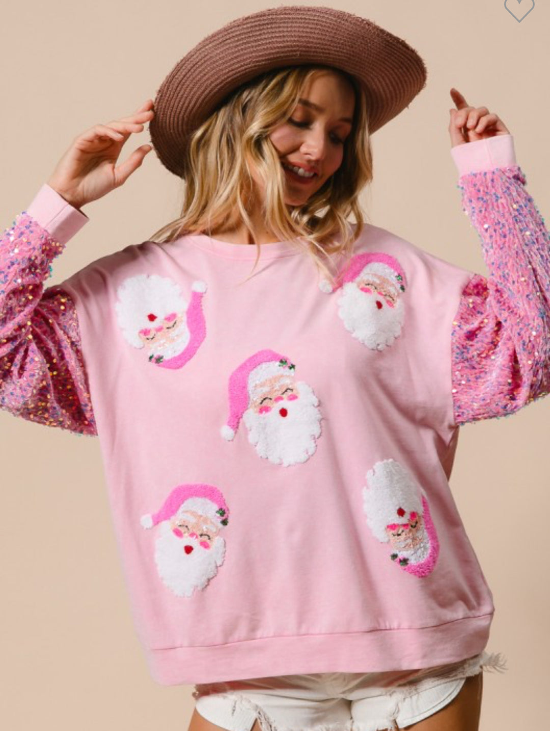Velve texture Christmas sweater