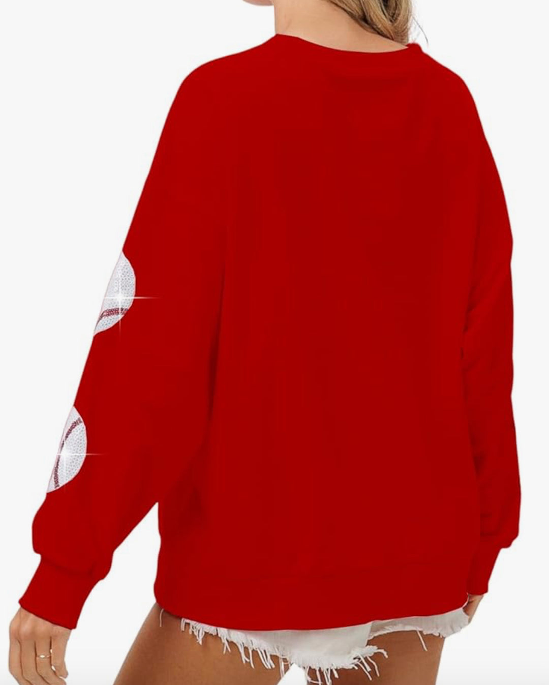 Bibi Sequin Baseball Pullover