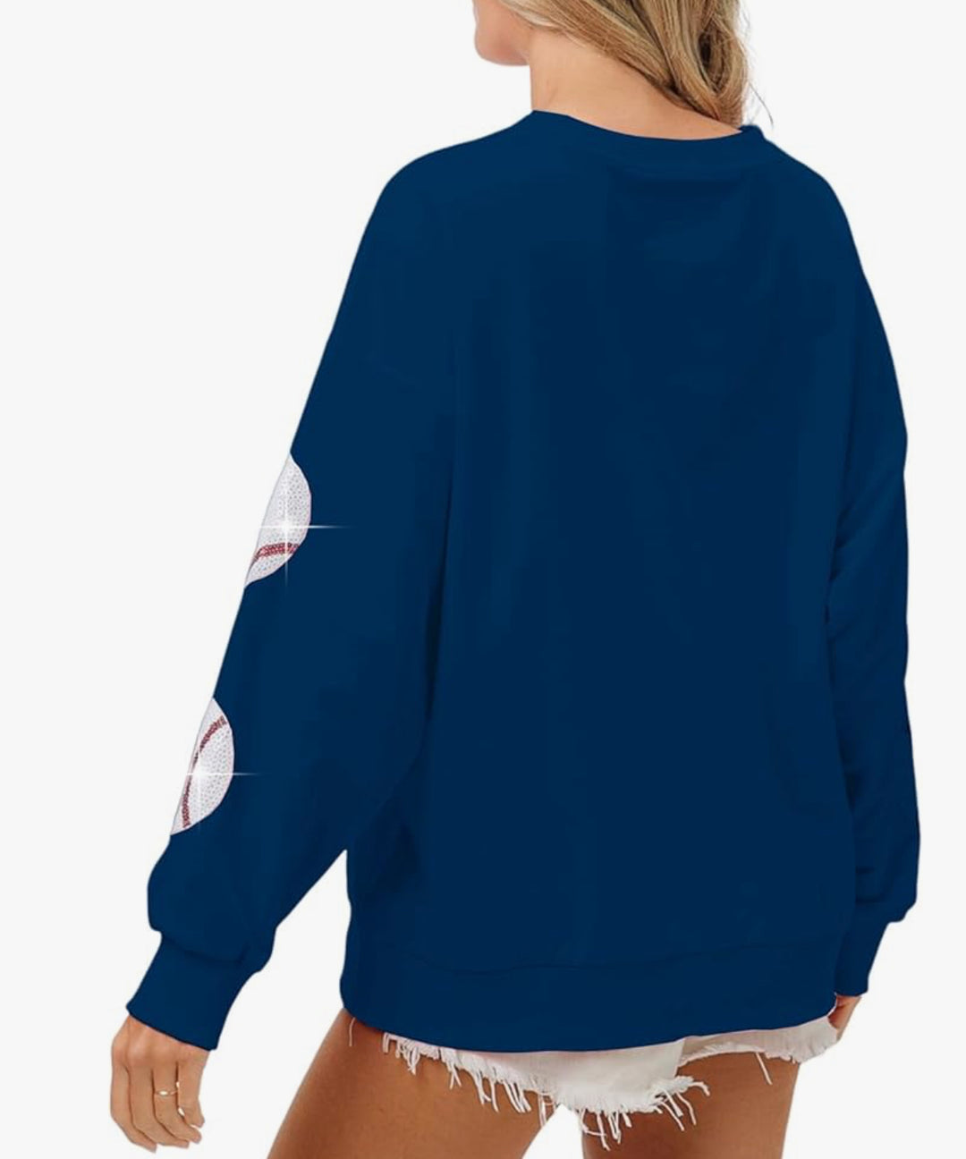 Bibi Sequin Baseball Pullover