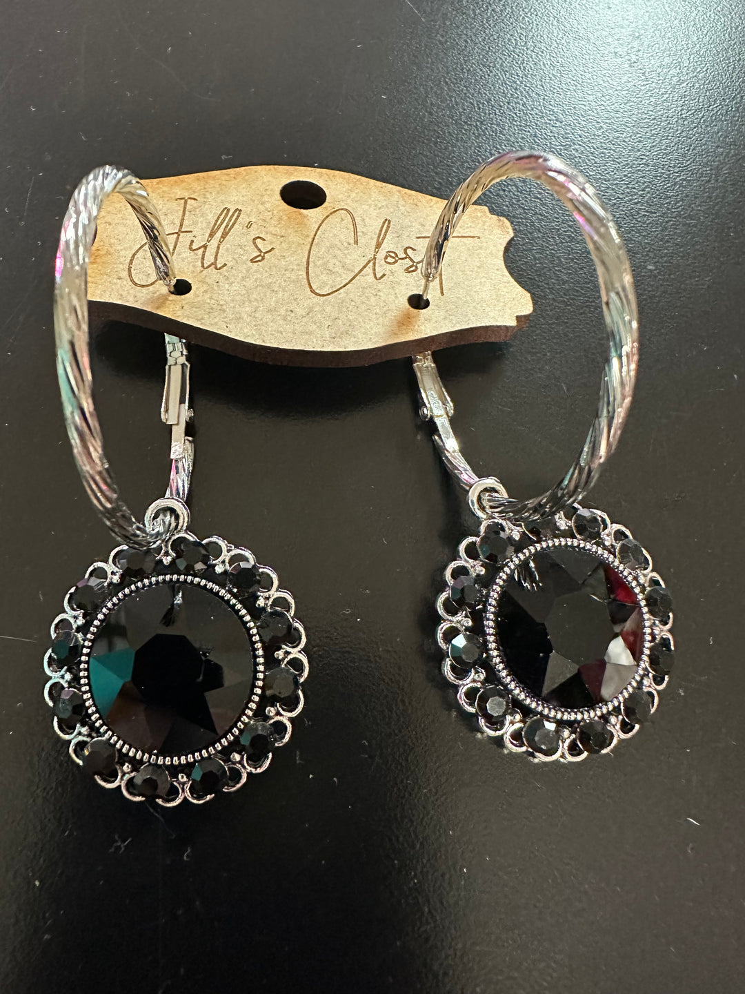 Bejeweled Hoop Earrings