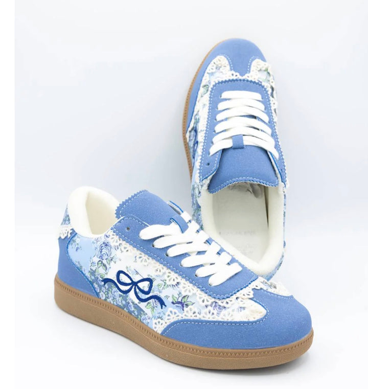 Blue Bow Sneaker