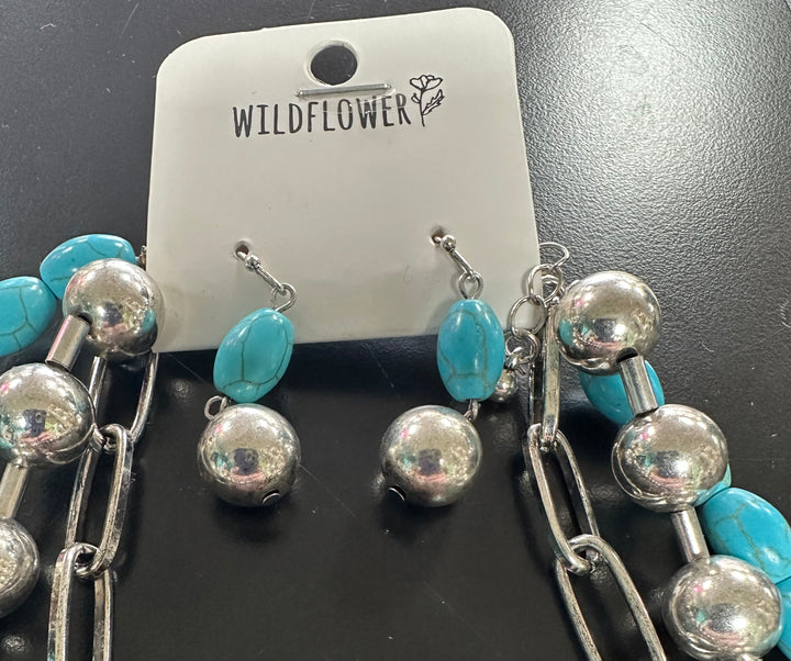Bling Cross Necklace Set