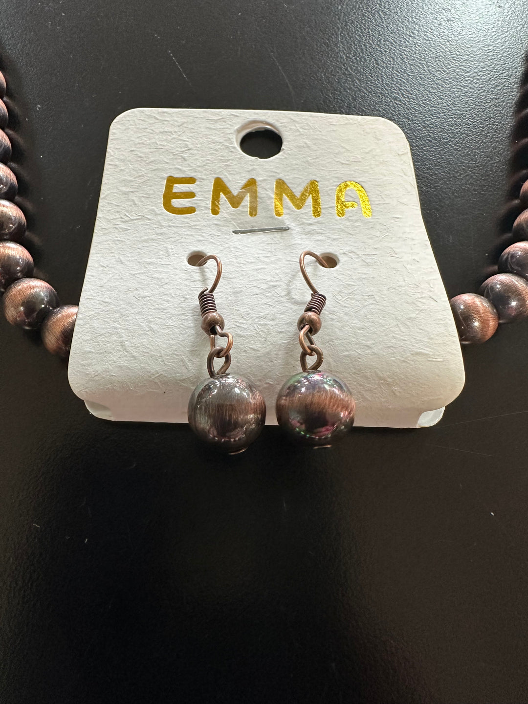 White Buffalo & Bronze Necklace Set