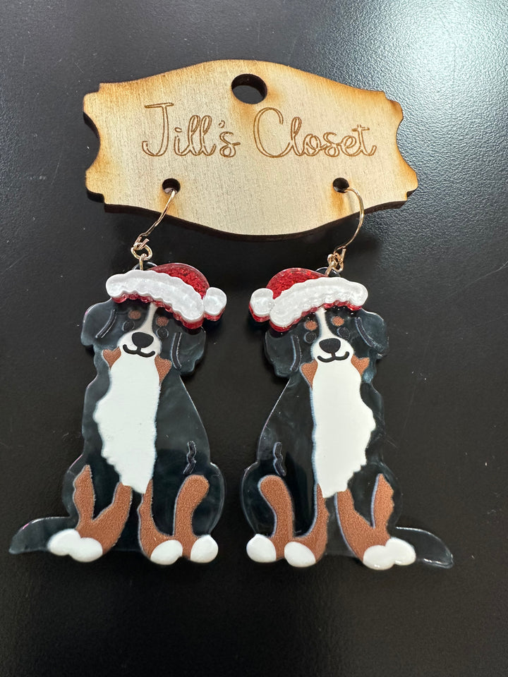 Christmas Dog Earrings