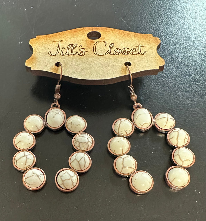 White Buffalo Naja Earrings