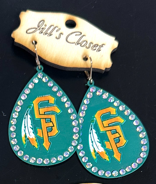 School Spirit Bling Earrings