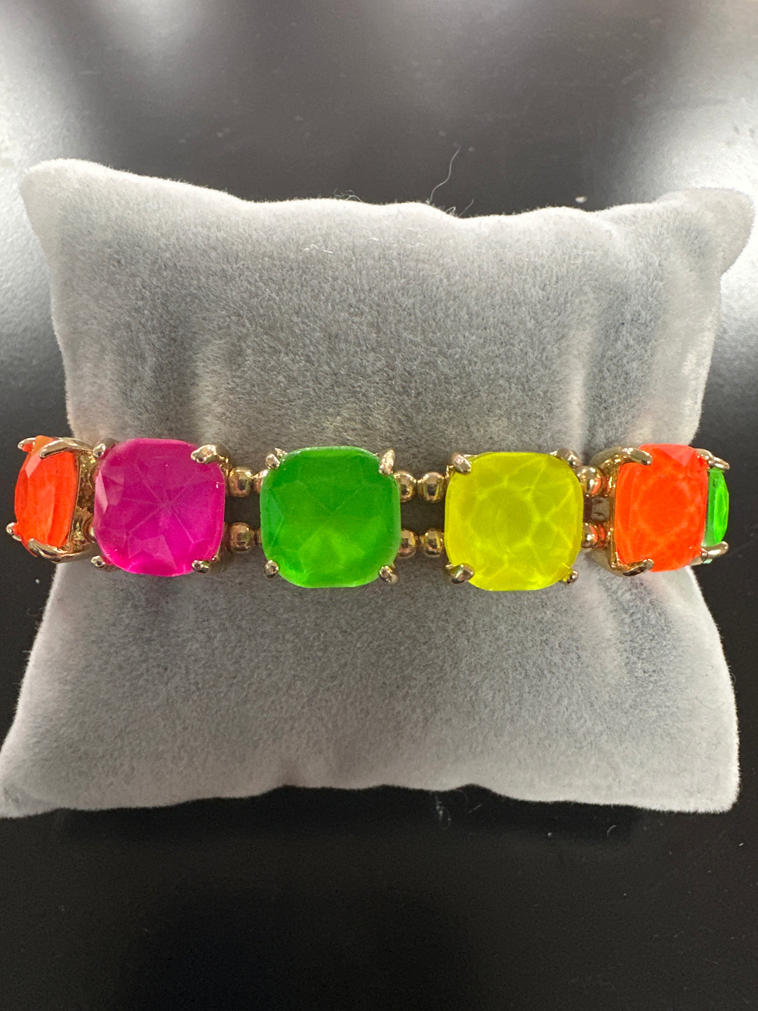 Sherbet Faceted Glass Bracelet