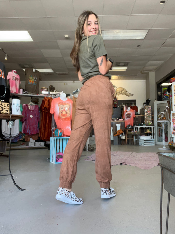 Cozy camel joggers