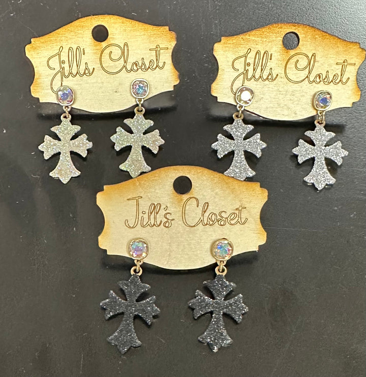 Patonce Cross Earrings