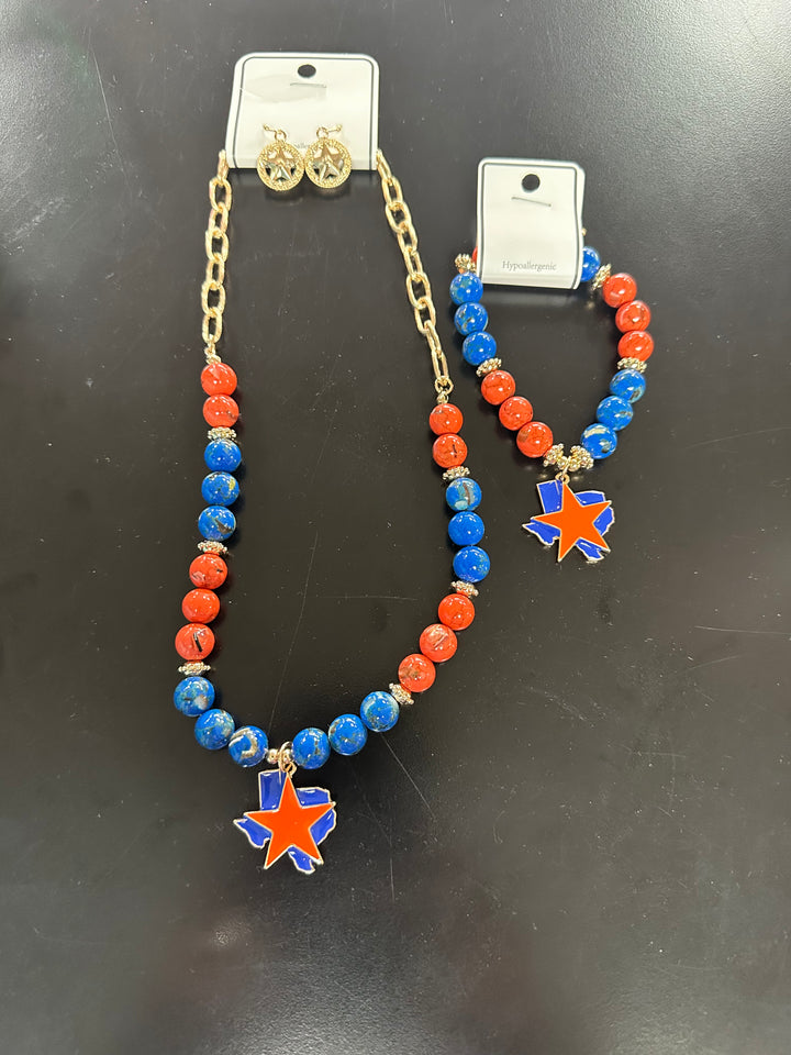 Texas Star Necklace Set or Bracelet