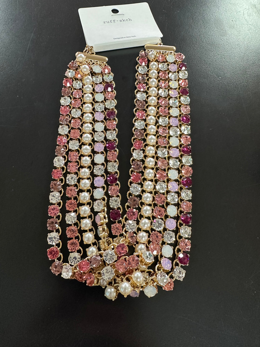 Five Strand Bling Necklace