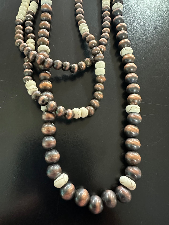 Triple Strand Bronze Necklace
