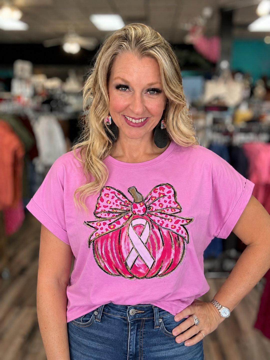 Breast Cancer Pumpkin T-Shirt