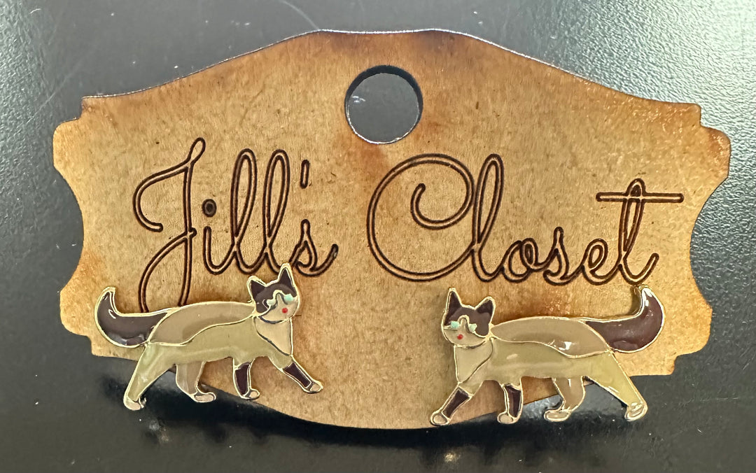 Kitty Cat Stud Earrings