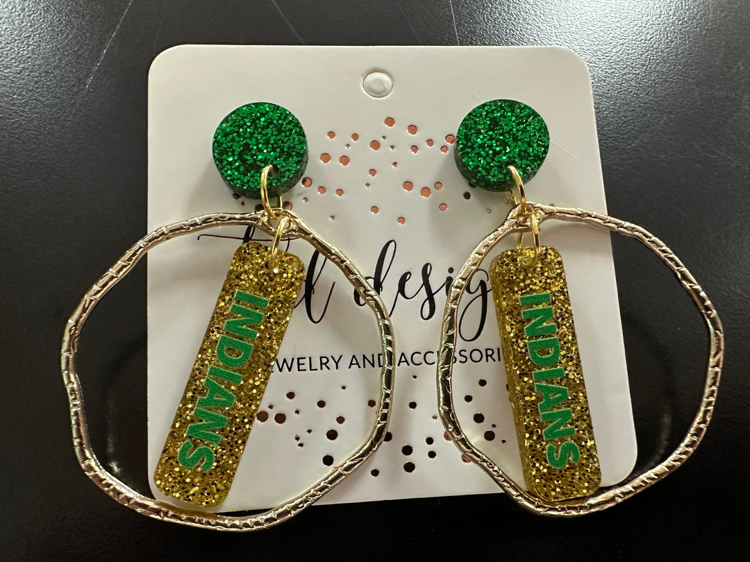 Game Day Circle School Earrings