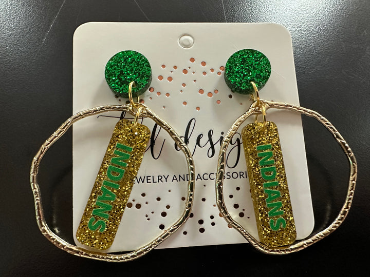 Game Day Circle School Earrings
