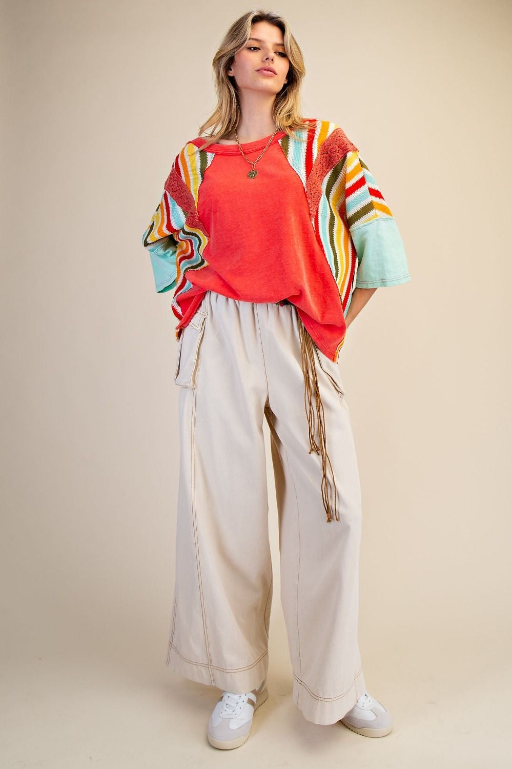Hot Tomato Striped Top