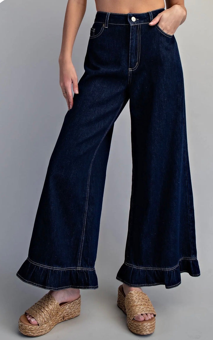 Ruffle Me Denim Pants