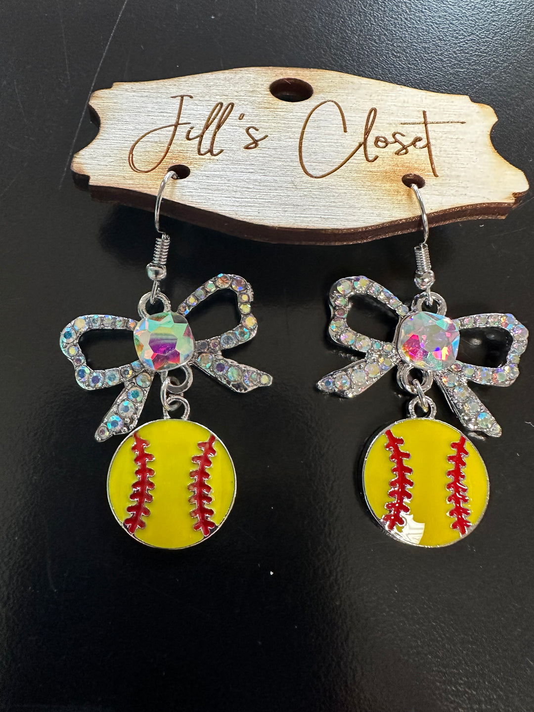 Bling Bow Sports Earrings